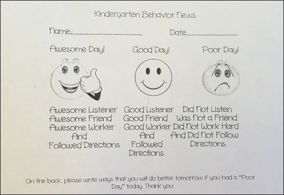 Teachers Choice Behavior Chart